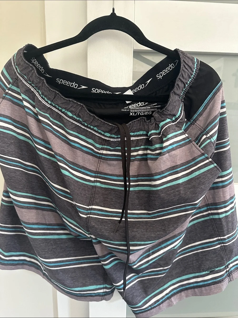 Striped swim shorts